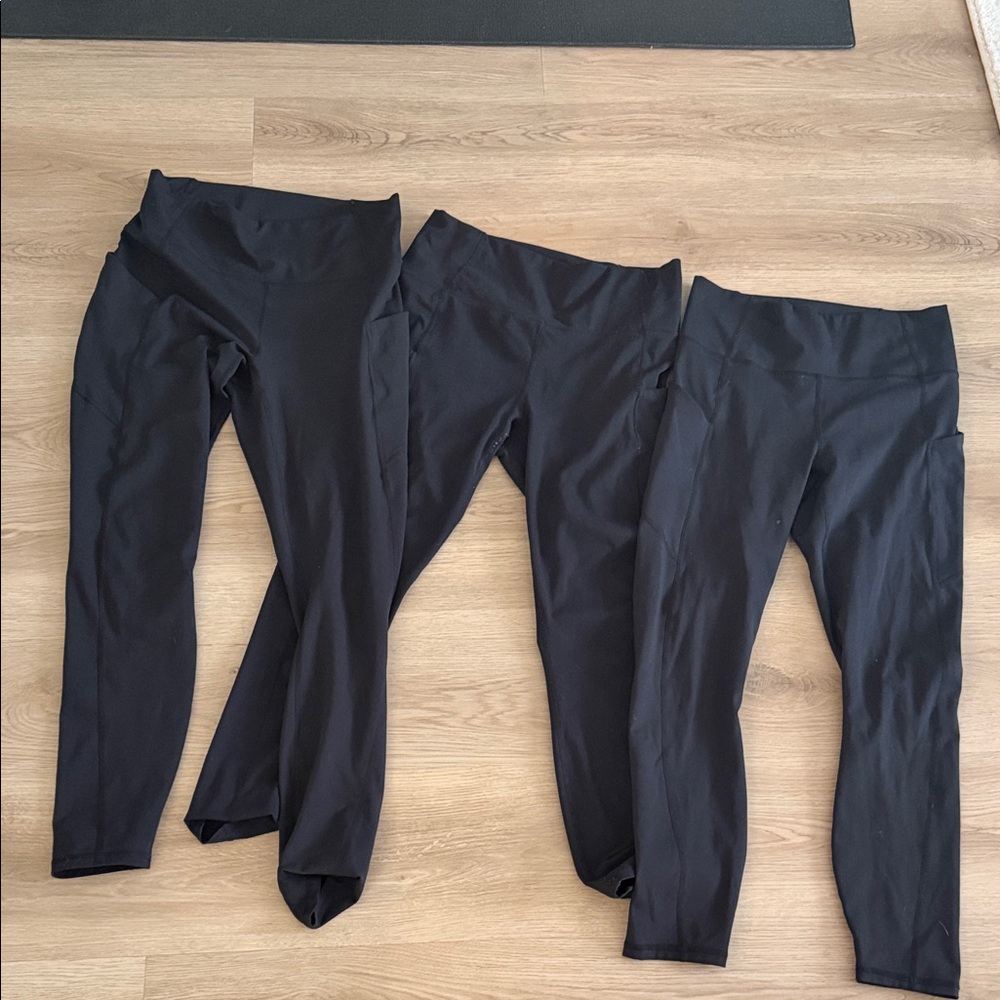 Fabletics Black Leggings Trio